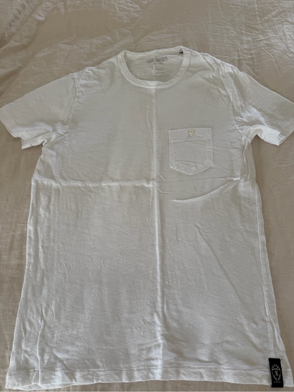 Todd Snyder White Short-Sleeve Pocket Tee
